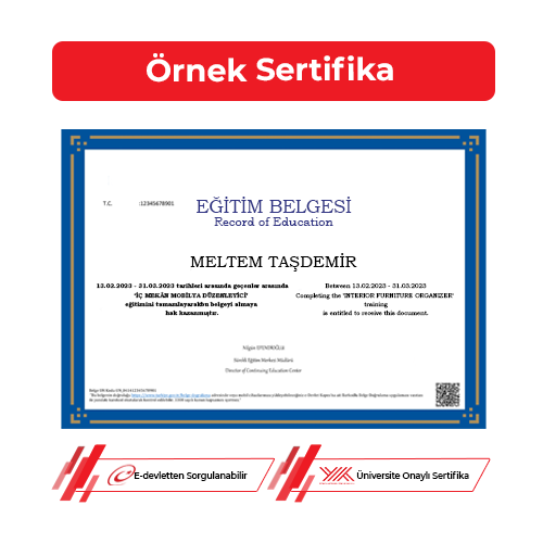 İç Mekân Mobilya Düzenleyici Sertifikası