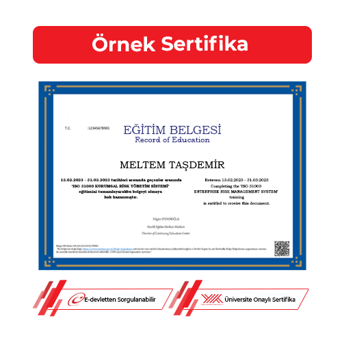 ISO 31000 Kurumsal Risk Yönetim Sistemi Sertiifikası