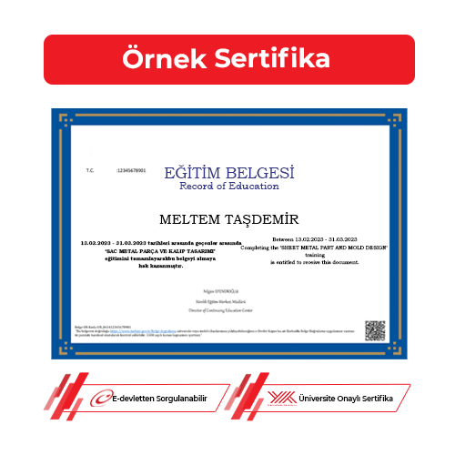Sac Metal Parça ve Kalıp Tasarımı Sertifikası